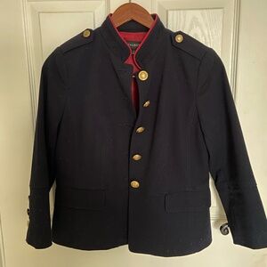 Navy Jacket with Gold Button Detailing